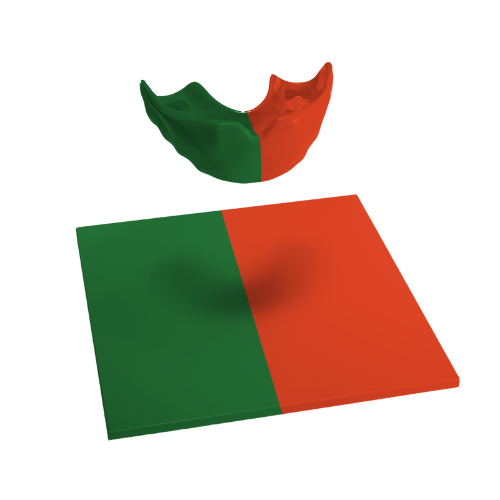 Design your own mouthguard blank in two colours or patterns