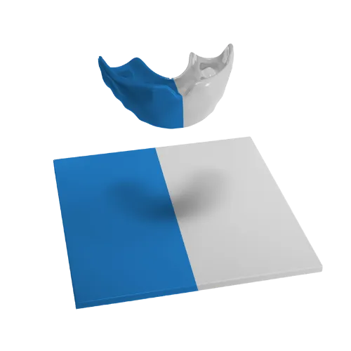 Design your own mouthguard blank in two colours or patterns