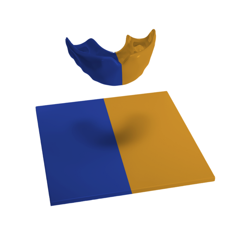 Design your own mouthguard blank in two colours or patterns