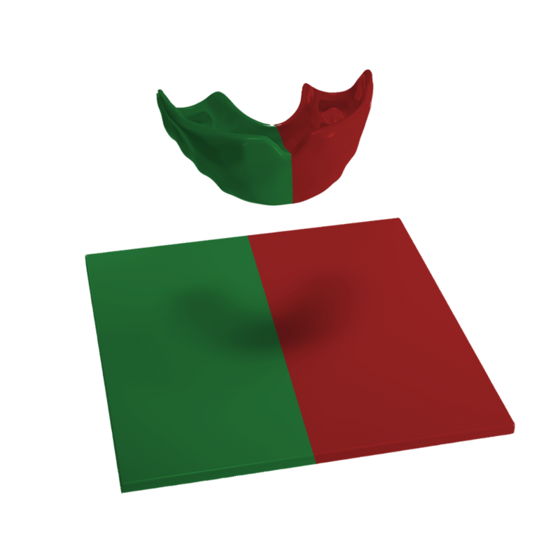 Design your own mouthguard blank in two colours or patterns